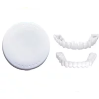 Upper Lower Fake Teeth Cover Perfect Bright Veneers Comfort Fit Flex Dentures Braces Whitening Toy