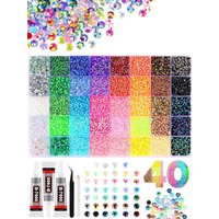 40 Colors Resin Rhinestone Bedazzling Kit 3mm Small, Jelly Rhinestone Kit for Bedazzling Flatback Gems, for Clothes Nail Book Di image 4