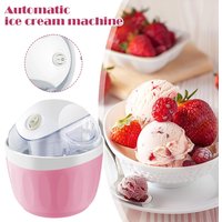 Automatic Ice Cream Maker Machine 500ml Portable Frozen Yogurt Sorbet Maker Electric Fruit Dessert Blender for Home Kitchen Use
