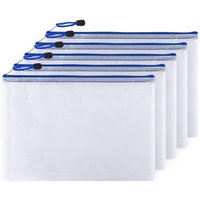 INS Thickened Zipper Grid Bag Large-Capacity Transparent File Bag Waterproof PVC Stationery Bag Student