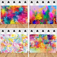 Color spray painting background graffiti abstract art painting powder spray painting birthday portrait photography background