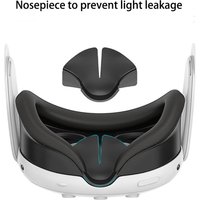 for Meta Quest 3 Silicone Nose Pad VR Headset Anti-sweat Replacement Nose Cover Washable VR Accessories Black