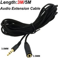 5m/3m/Headphone Extension Cable 3.5mm Jack Male to Female 3.5mm AUX Cable Audio Stereo Extender Cord Earphone Speaker Phone