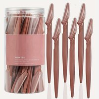 4Pcs Stainless Steel Eyebrow Razor with Protective Cover, Suitable for Men and Women - Precision Eyebrow Shaver