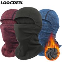 AliExpress NONE LOOGDEEL Winter Motorcycle Mask Windproof Skiing Neck Cover Helmet Outdoor Cold Head Cover Cycling Fleece Elastic Full Face Mask