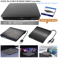 USB 3.0/USB 3.0 + Type-C Optical Drive Case Slim DVD External 9.5mm/12.7mm SATA To USB CD ROM ODD Case Box ODD Caddy for Laptop