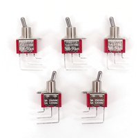 5Pcs Salecom T80-T 3Pin SPDT Right Angled PCB Mount Mini Toggle Switch 5A/125VAC