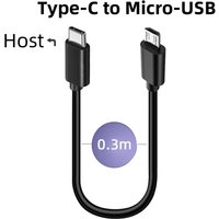 Type-C to Micro-USB Charging Cable USB 2.0 Type C Host to Micro USB OTG Data Sync Charger Cord for Samsung Xiaomi Huawei Phone