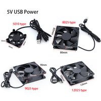 5V USB Router Fan TV Box Cooling Case 80mm 90mm 120mm 50mm PC DIY Cooler Desktop Fan