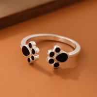 New Creative Sweet Fashion Cute 925 Sterling Silver Jewelry Personality Cat Claw Female Exquisite Opening Rings R174