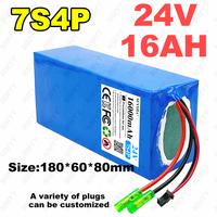 24V 16Ah 18650 7S4P Class A lithium-ion battery pack for Electric Scooter Electric Seat equipped with 20A BMS + 29.4V charger