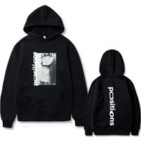 Singer Ariana Grande Positions Double Sided Print Hoodies Male Fashion Casual Loose Sweatshirt Men Women Vintage Pullover Hoodie