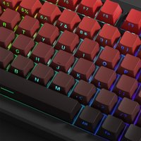 Side Print Gradient Red Keycap Double Shot PBT Keycaps Shine Through Custom Key caps OEM Profile for Cherry MX Switches Keyboard