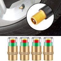 4Pcs Universal Car Tire Pressure Monitor Valve Stem Caps Car Tire Pressure Monitor Sensor Indicator With Indicator