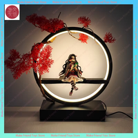 Plug In Demon Slayer Nezuko Kamado Led Night Light Anime Figure Multicolor Touch Remote Gaming Pc Case Lamp Gift Anime Demon Led