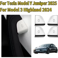 For Tesla New Model Y Launch Juniper 2025 and New Model 3 Highland 2024 Door Lock Switch Open Button Cover Protector