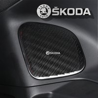 Car Styling Hi-Fi Speaker Decal Audio Stereo Labeling Speaker Emblem Sticker Accessories For Skoda Octavia Superb Fabia VII VRS