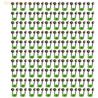X7JD 100Pcs Fishing Rod Bites Baits Alarm Loud Alarm Double Alert Bells Fishing Rod Bells Rod Clip Twin Bells