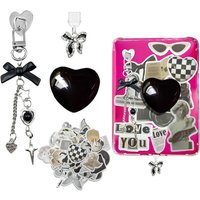 Cute Charms Set for Kindle,Including Dust Plug Charm Type C/USB C,Star Grip Holder,Bling Keychains with Hook,Charms Compatible f