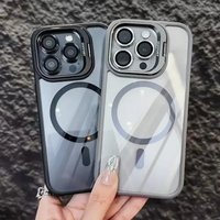 Shockproof Phone Case Magnetic For iPhone 15 14 13 12 11 16 Pro Max 16 Plus 16E Funda Stand Glass Lens Protection Cover