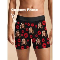 Custom Face Mens Boxer Briefs Personalized Photo Underwear Funny Custom Mens Shorts Six Sizes Available Gift for Him