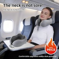 New Stable Neck Protection Pillow Soft Velvet U-shaped Pillow Office Worker Travel Home Neck Protection Cushion