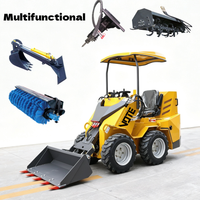 Mini Skid Steer Loader wheel loader Multifunctional Hydraulic skidsteer for Farm Construction Material Handling Cheap price