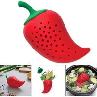 Creative Chili Shape Spice Filter Stew and Soup Silicone Seasoning Bag Herbal Infusion Kit Practical Kitchen Tools Cooking Tool