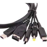 USB game charger cable 1.2M cable fast charging cable 5-in-1 suitable for the new 3DS XL NDS Lite NDSI LL Wi I U GBA PSP