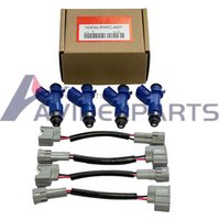 4pcs 16450-RWC-A01 For Honda Acura 07-12 Civic Integra RSX K20 K24 B16 B18 410Cc RDX Fuel Injector with Plugs 16450 RWC A01