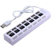 2pcs USB HUB Splitter 4/7 Ports with Switch 2.0 Hub High Speed Data Transfer for Laptop PC External Expansion Adapter