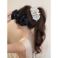 1pc Cloud Small Floral Banana Clip, Enhances Hair Volume, Women's High-End New Back-of-Head Hair Bun Clip Hair Accessories