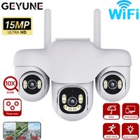 V380 Pro 15MP WIFI caméra IP CCTV 3 lentilles 3 écran suivi automatique Surveillance de sécurité extérieure caméra PTZ étanche Vision nocturne