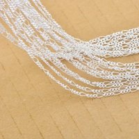 Necklaces Wholesale Fashion Jewelry 925 Sterling Silver Copper Plating Cut Link 16''-30'' Women's Chain Color Lobster Clasp