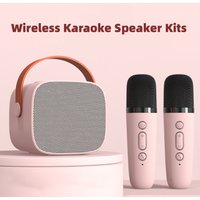 Mini karaoke dla dzieci i dorosłych Przenośny głośnik z 1-2 mikrofonami bezprzewodowymi do domu KTV Urodziny Przyjęcie Wakacje Prezenty
