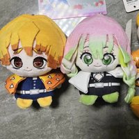 Demon Slayer Sitting Pose Plush Keychain Shinobu Kocho Zenitsu Agatsuma Mitsuri Kanroji Obanai Iguro Bag Pendant For Anime Fans