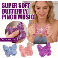 Maltose Squishy Toy Cute Gifts Anti Stress Fidget Toy Simulated Butterfly Shape Transparent Ball Quick-rebound Decompression Toy