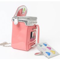 Pink Square Zippered Mini Bag Fashion Creative Oven-shaped Shoulder Bag Cartoon Phone Coin Purse With Card Slots Crossbody Bag