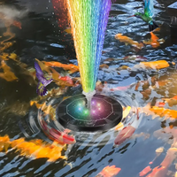 3.5W LED Solar Fountain Pump with 6 Nozzles for Bird Bath Pond Outdoor Aquarium Garden Decoration Pond Patio Water Cycling