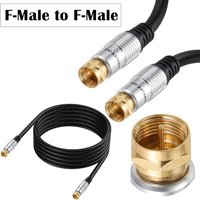 F Type Male To Male TV Aerial Coaxial Patch Cable with F-Male Connector for Satellite TV, Cable Modem, Set-top Box Gold Plated