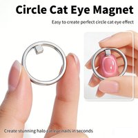 Hollow Cat Eye Magnet Ring Shape Nail Art Accessory OneStep Suction Magnetic Tool For Cat Eye Gel Polish Manicure Beginners 1PC