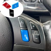 ABS Car Steering Wheel Control Knob Switch I/O Button Cover Fit For BMW 3 Series M3 E46 1998-2004 Auto Interior Accessories