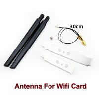 External Antenna Set 6DBi RP-SMA With MHF4 Extension Cable 2.4GHz 5GHz Dual Band For M.2 WiFi Card