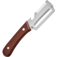 Hot Sale Vegetable Peeler With Bottle Opener Stainless Steel Kitchen Shredder Wooden Handle Peeling Tool For Fruit And Vegetable