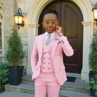 Boys Wedding Suits for Child Tuxedo 3-piece Suit 2-16 Year Old Kids Customized Dinner Ceremony Tuxedo Suit