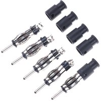 5pcs Auto Car Radio AM/FM Antenna Plug Adapter Male Connector Black