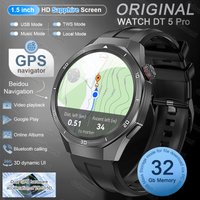 2026 New DT5 Pro Smart Watch GPS Map Navigation 32Gb Memory Music Video APP Download Bluetooth Call NFC Sapphire Smart Bracelet