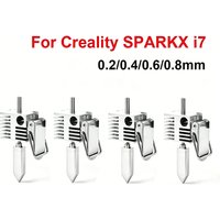 For Creality SPARKX I7 3D Printer Integrated Hotend Assembly Hotend Kit 0.2mm/0.4mm/0.6mm/0.8mm Copper Alloy + Hardened Steel