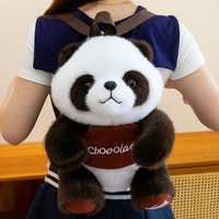 Cute Red Panda Rabbit Crossbody Bag Plush Toy Orangutan Lion Elephant Backpack Gift for Children and Students