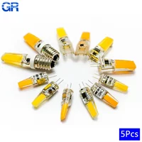 5Pcs Super Bright E14 G4 G9 LED Light Bulb 3W 6W AC/DC12V 220V 230V Silicone Lamp Constant Power Light LED Lighting G9 COB Bulbs